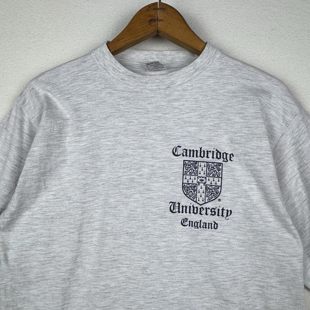Cambridge University 90's Long Sleeve T-shirt 100% cotton Small‎ Vintage Preppy